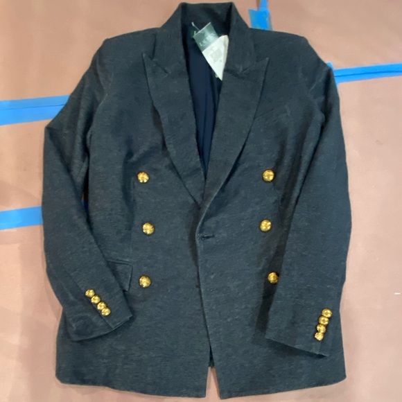 Lauren Ralph Lauren Denim Like Blazer Gold Buttons - Picture 2 of 8
